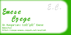 emese czege business card